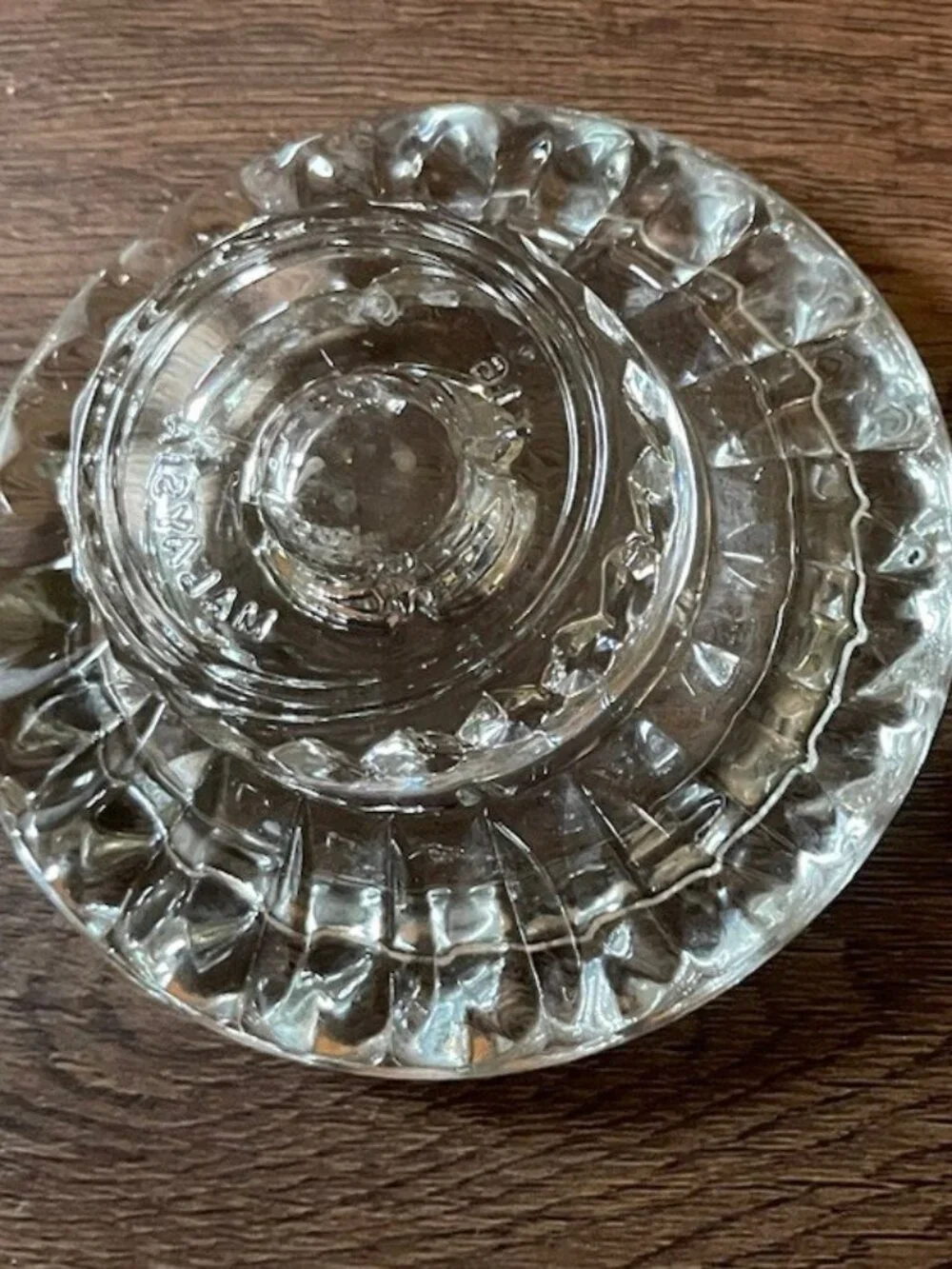 KIG Malaysia Vintage Lead Crystal Tea Light Holders set of 2